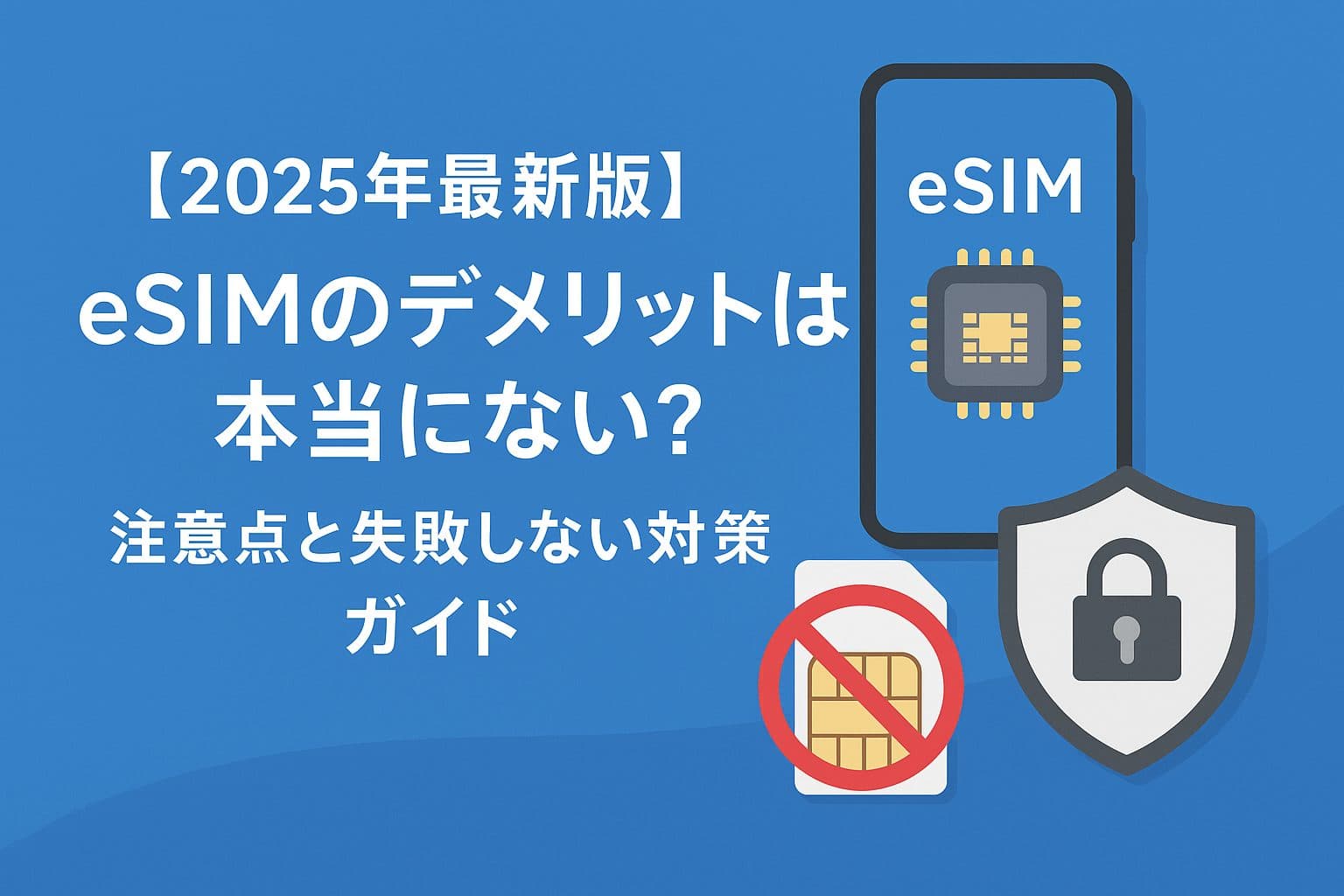 【2025年最新版】eSIMのデメリットは本当にない?利用前に確認すべき注意点と解決策